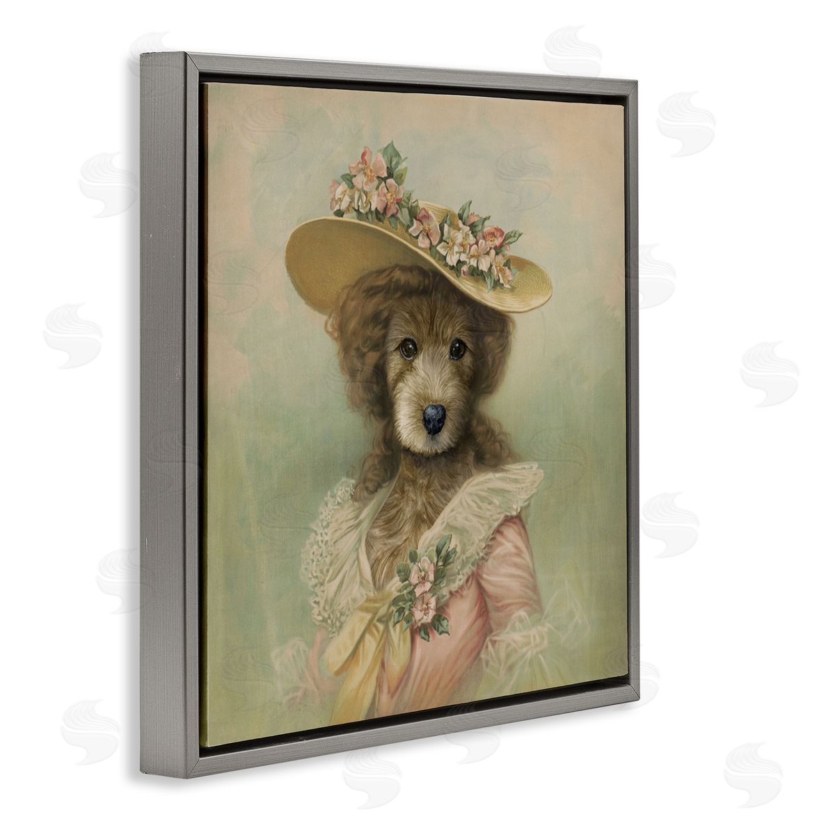 Brett Blumenthal Vintage Feminine Dog with Hat Canvas Wall Art Print