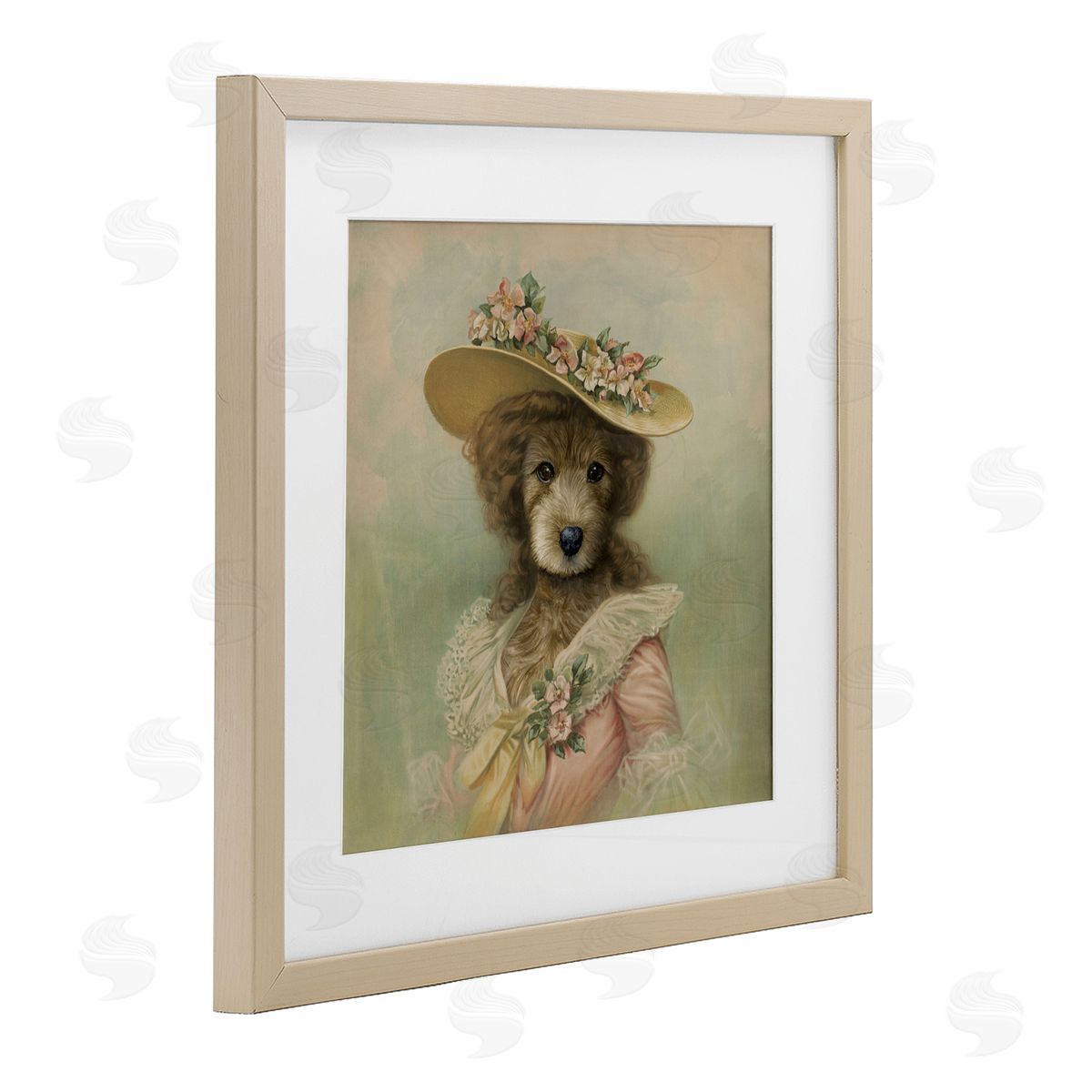 Brett Blumenthal Vintage Feminine Dog with Hat Canvas Wall Art Print