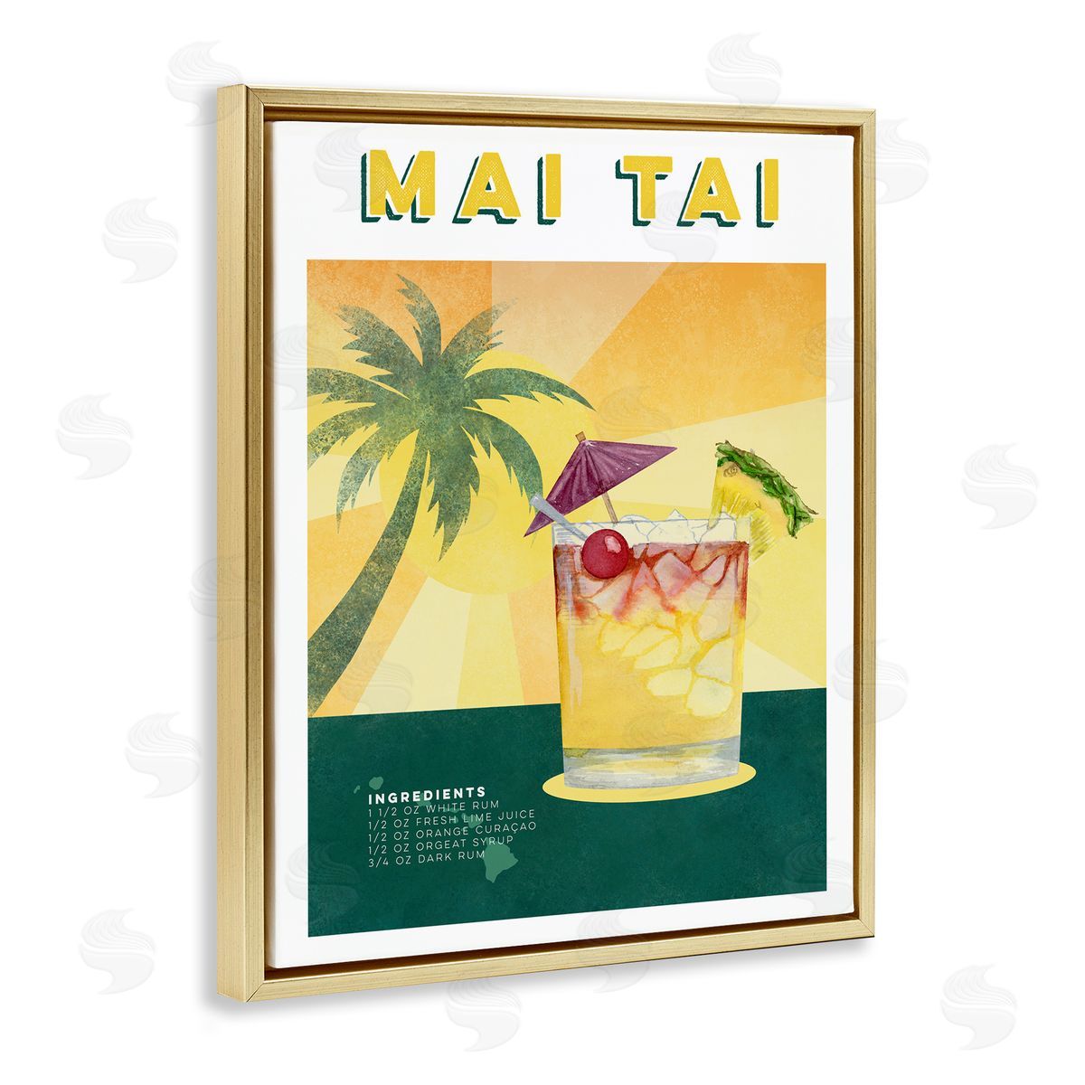 Brett Blumenthal Tropical Mai Tai Recipe Canvas Wall Art Print