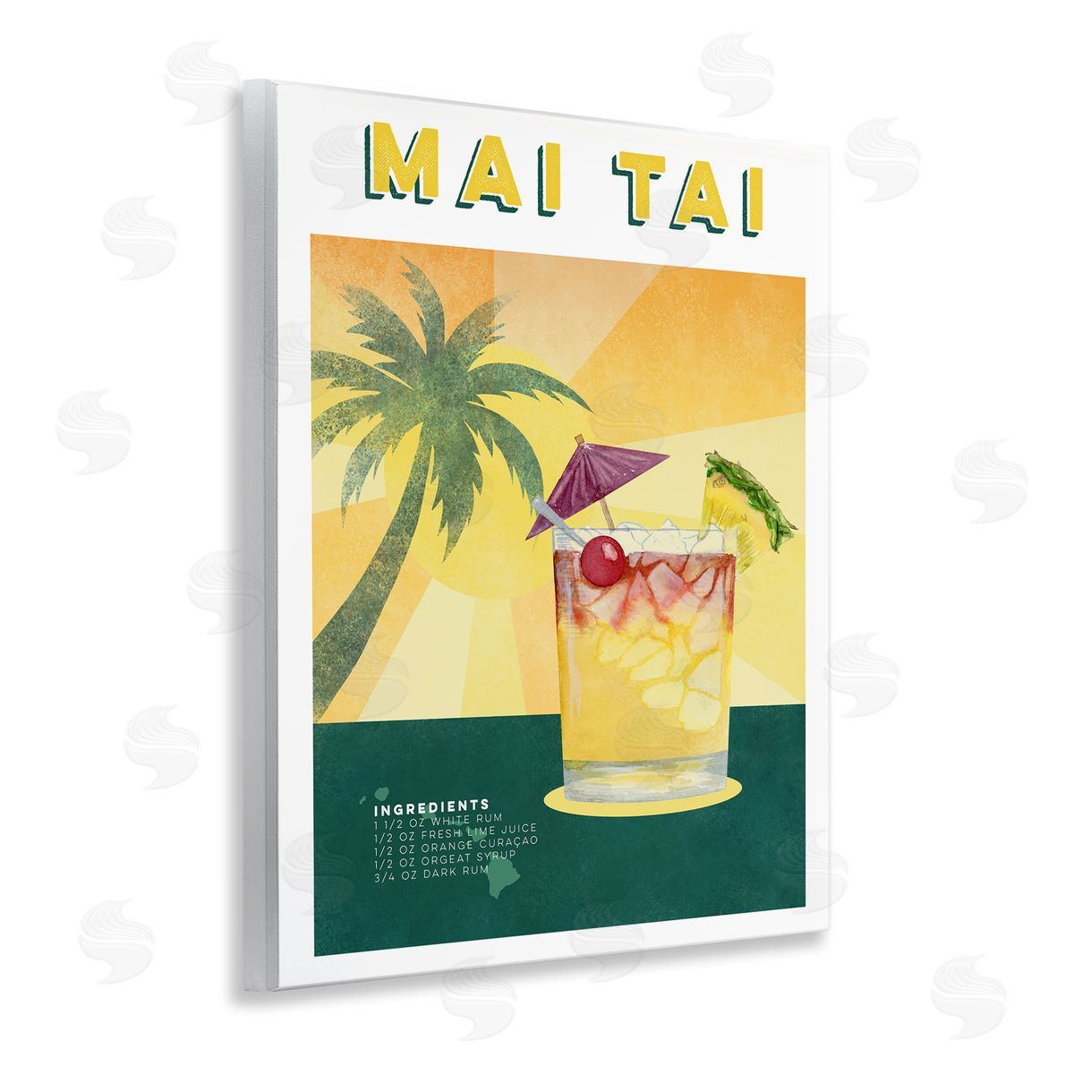 Brett Blumenthal Tropical Mai Tai Recipe Canvas Wall Art Print