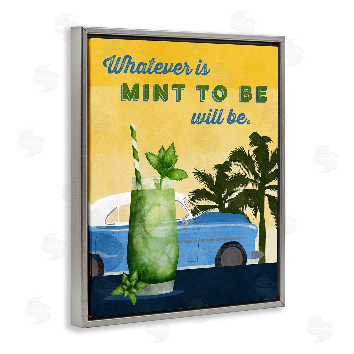 Brett Blumenthal Mint To Be Cocktail Canvas Wall Art Print
