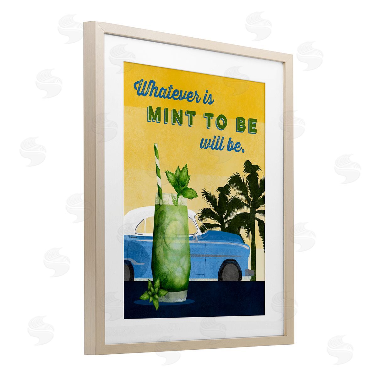 Brett Blumenthal Mint To Be Cocktail Canvas Wall Art Print