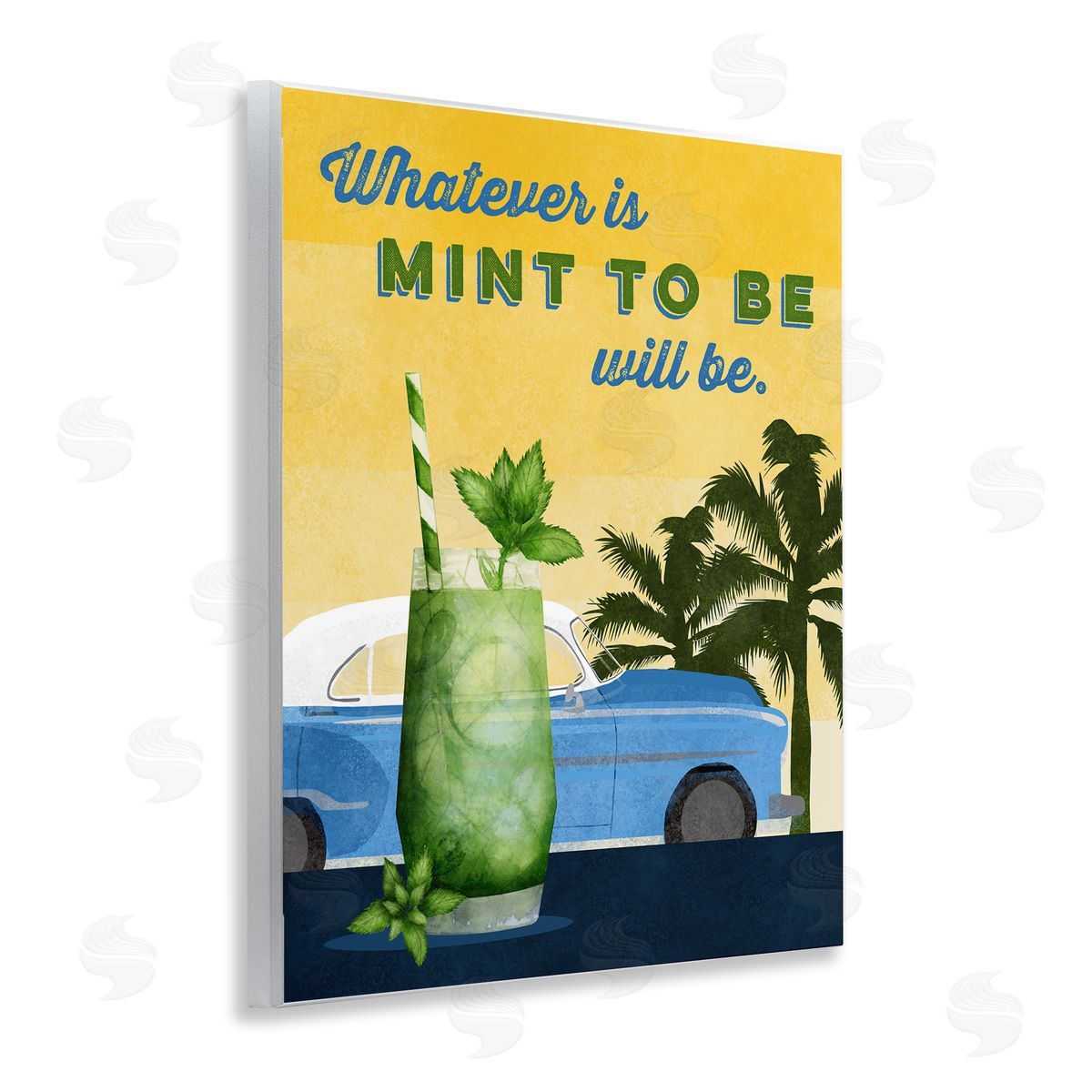 Brett Blumenthal Mint To Be Cocktail Canvas Wall Art Print