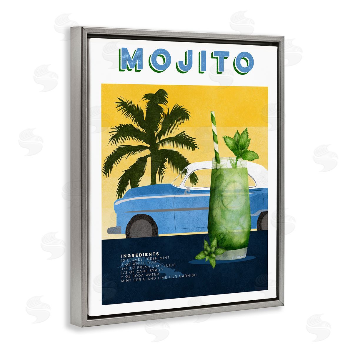 Brett Blumenthal Mojito & Automobile Recipe Canvas Wall Art Print