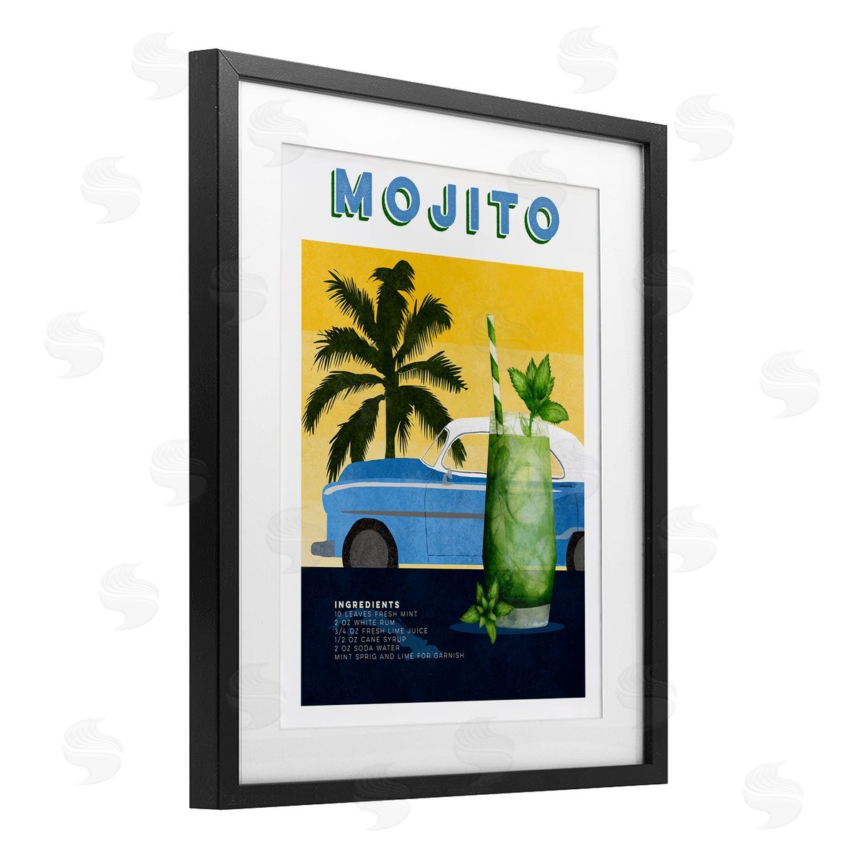 Brett Blumenthal Mojito & Automobile Recipe Canvas Wall Art Print