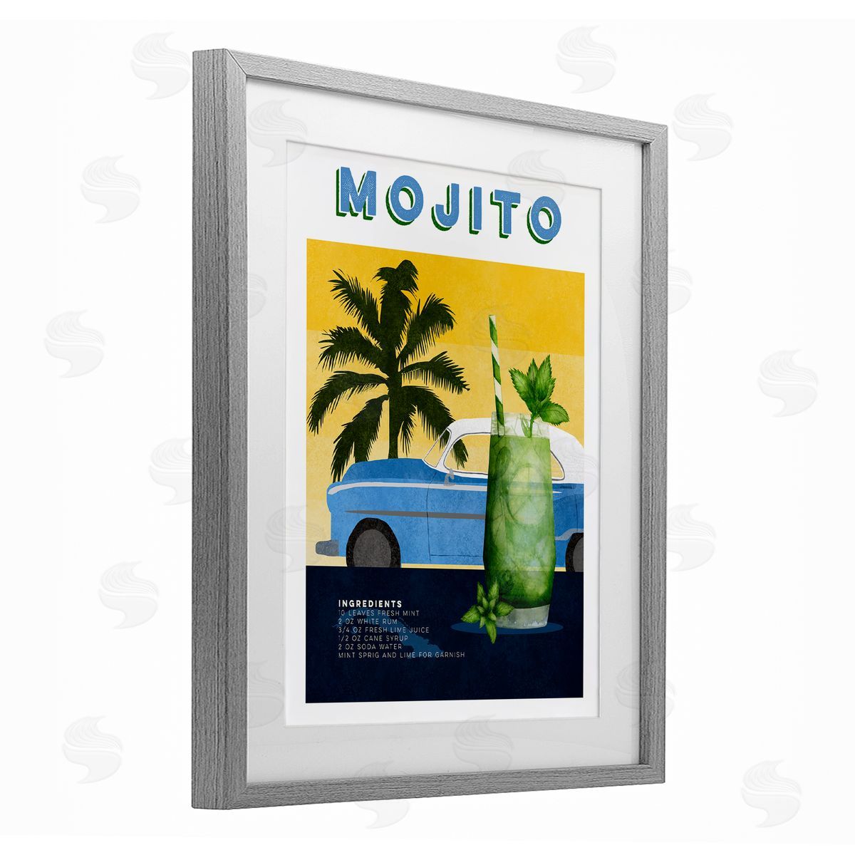 Brett Blumenthal Mojito & Automobile Recipe Canvas Wall Art Print