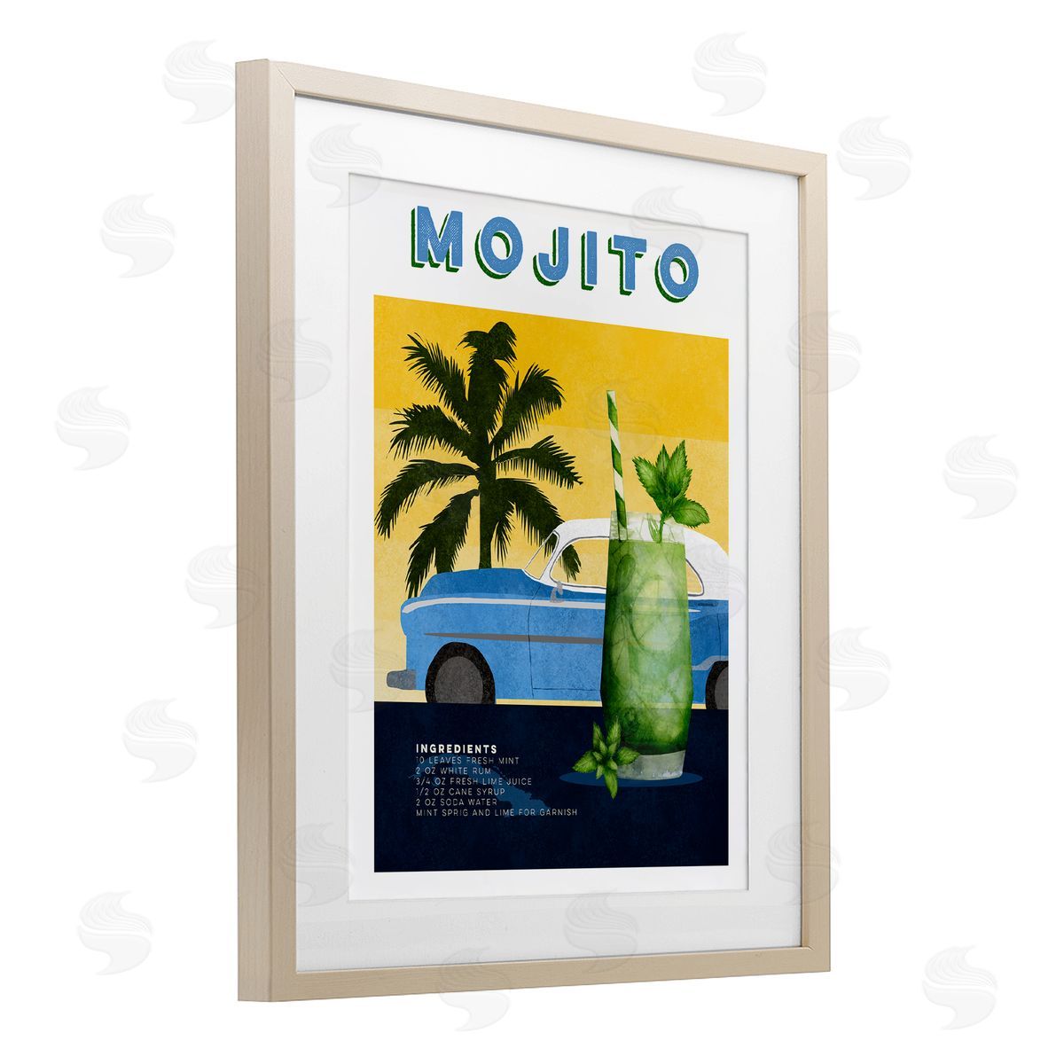Brett Blumenthal Mojito & Automobile Recipe Canvas Wall Art Print