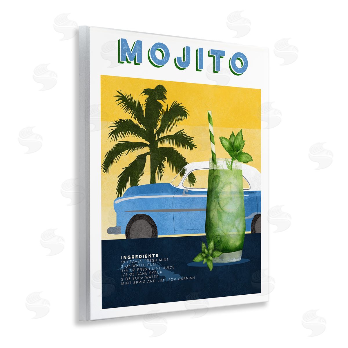 Brett Blumenthal Mojito & Automobile Recipe Canvas Wall Art Print