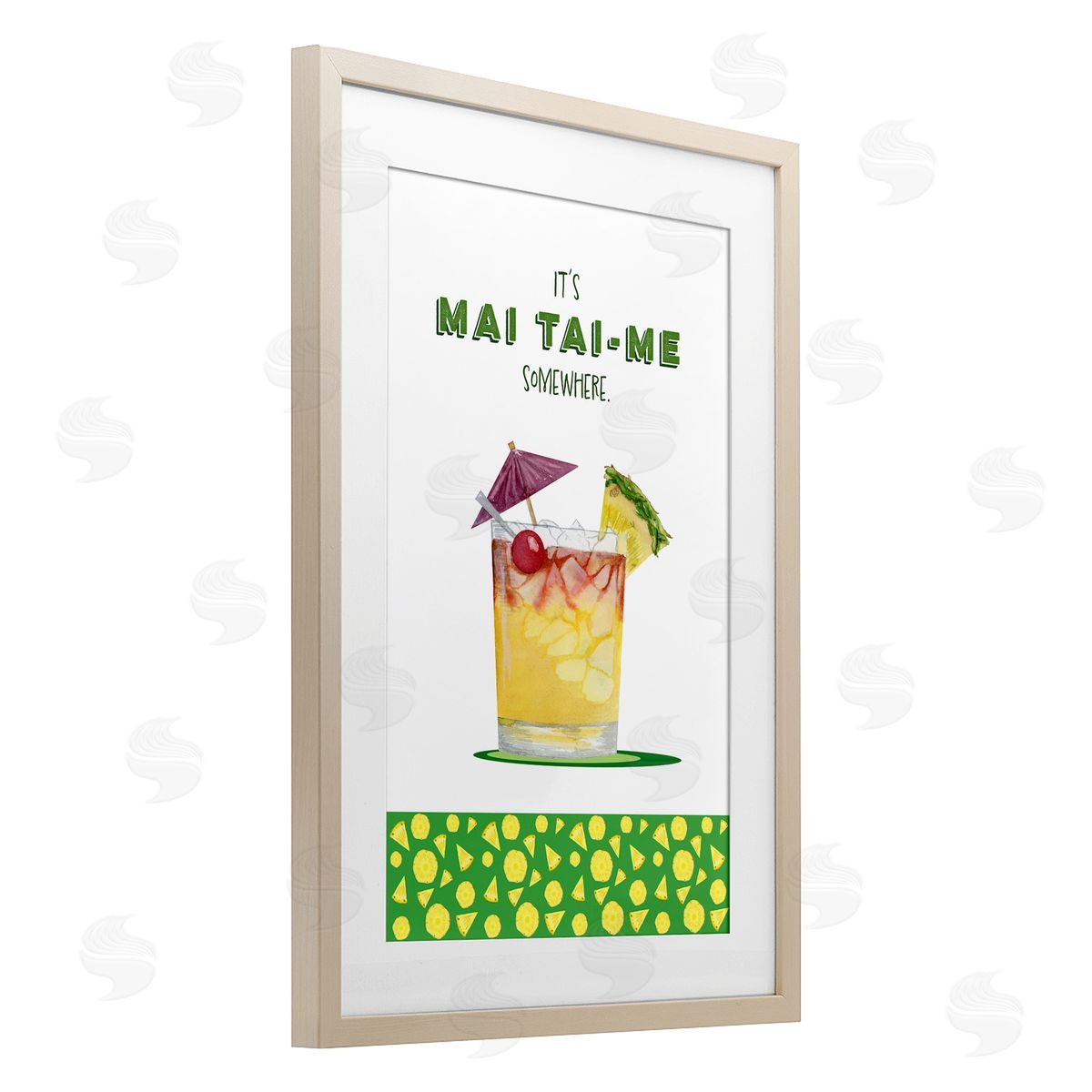 Brett Blumenthal Mai Tai-me Somewhere Cocktail Canvas Wall Art Print