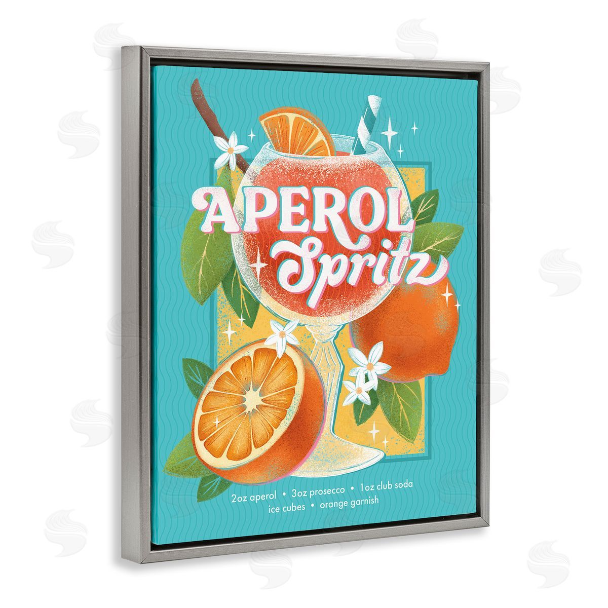 Courtney Morgenstern Refreshing Retro Aperol & Recipe Canvas Wall Art Print