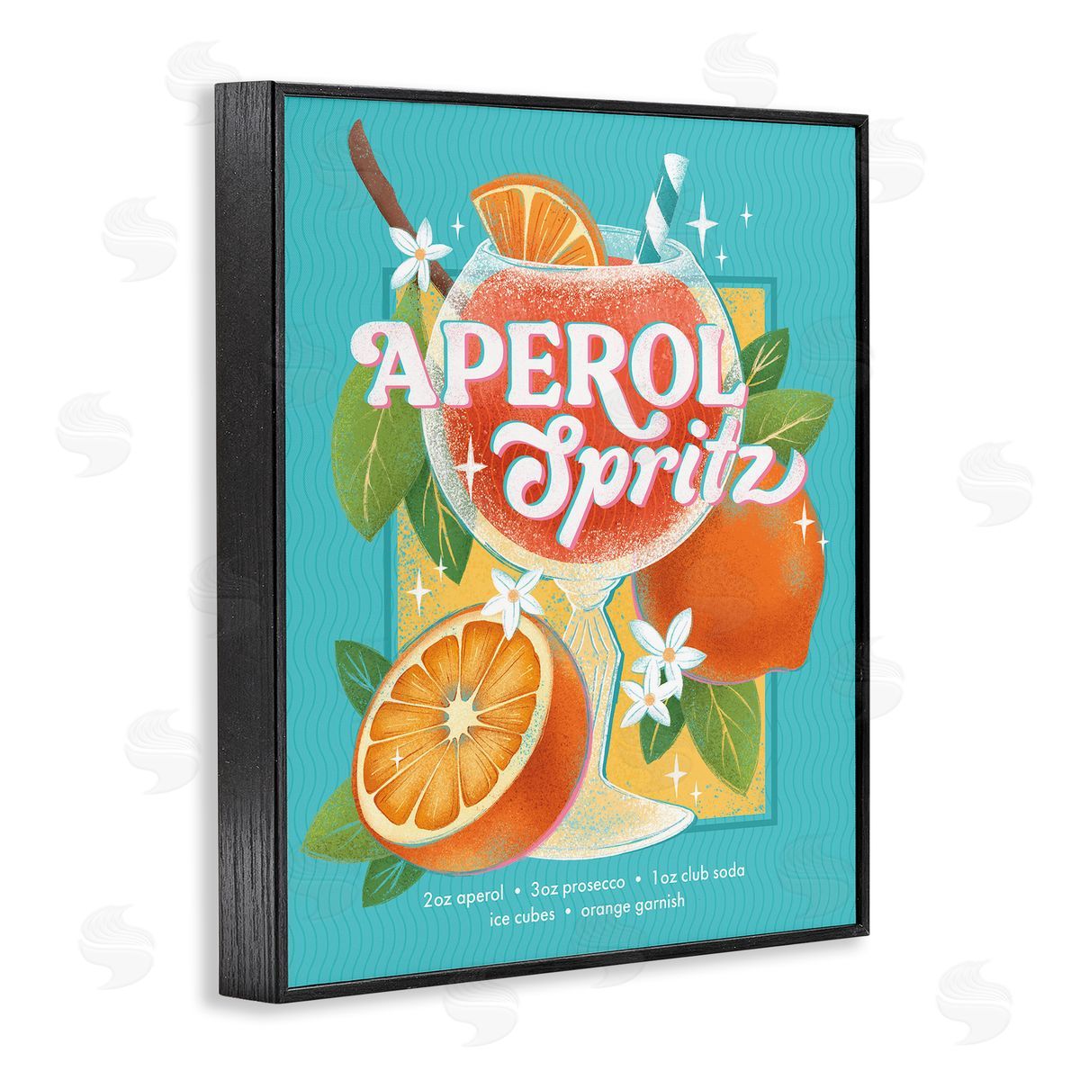 Courtney Morgenstern Refreshing Retro Aperol & Recipe Canvas Wall Art Print