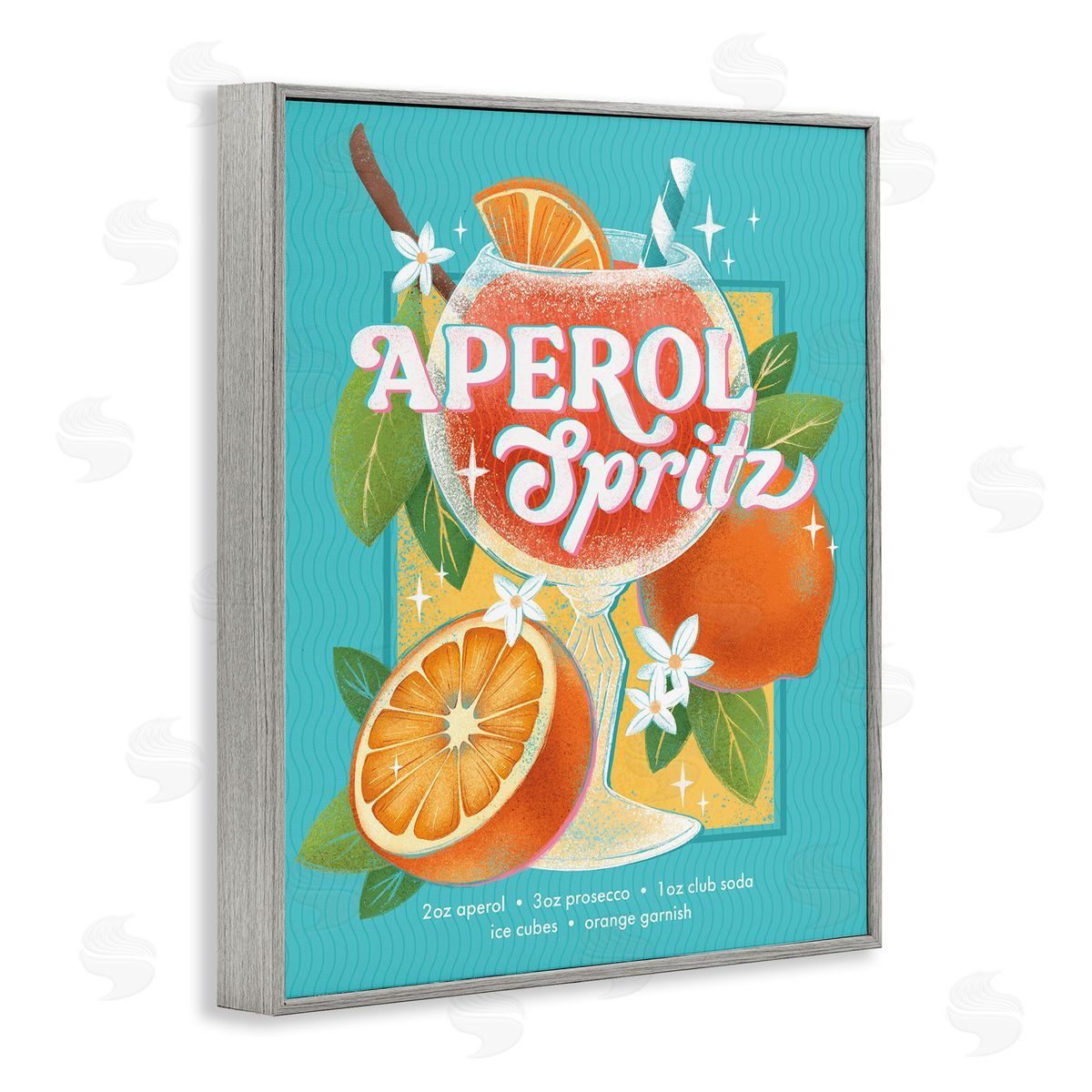 Courtney Morgenstern Refreshing Retro Aperol & Recipe Canvas Wall Art Print