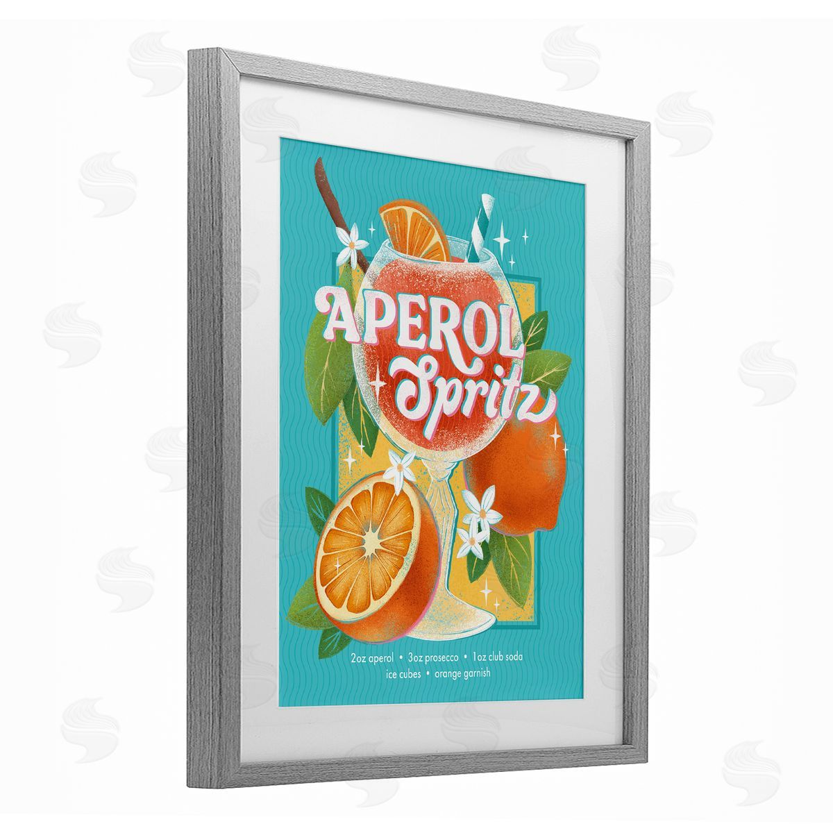 Courtney Morgenstern Refreshing Retro Aperol & Recipe Canvas Wall Art Print