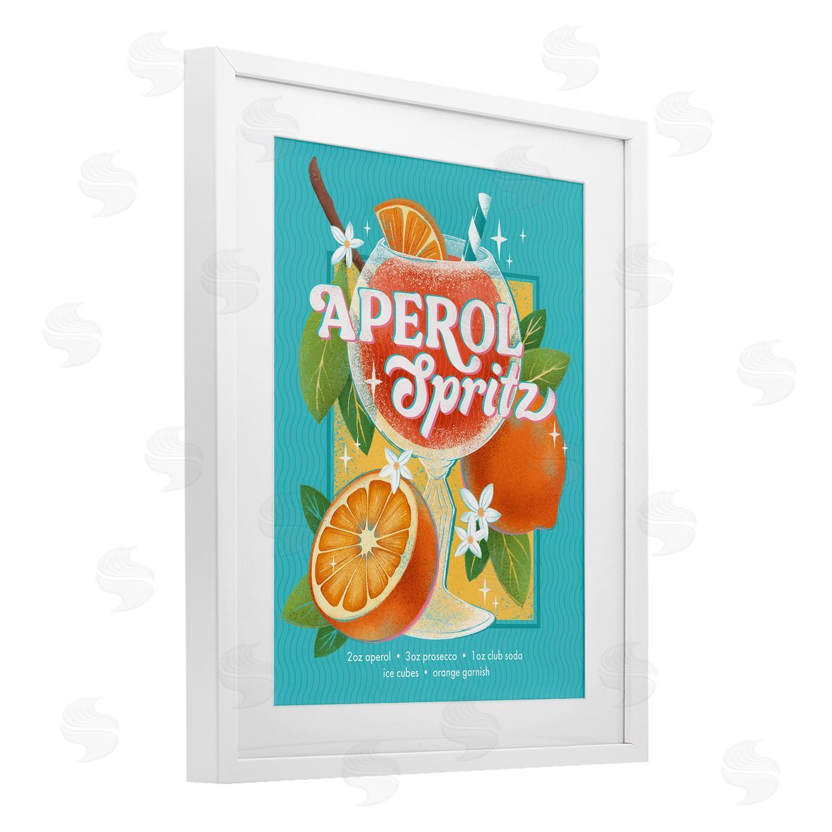 Courtney Morgenstern Refreshing Retro Aperol & Recipe Canvas Wall Art Print