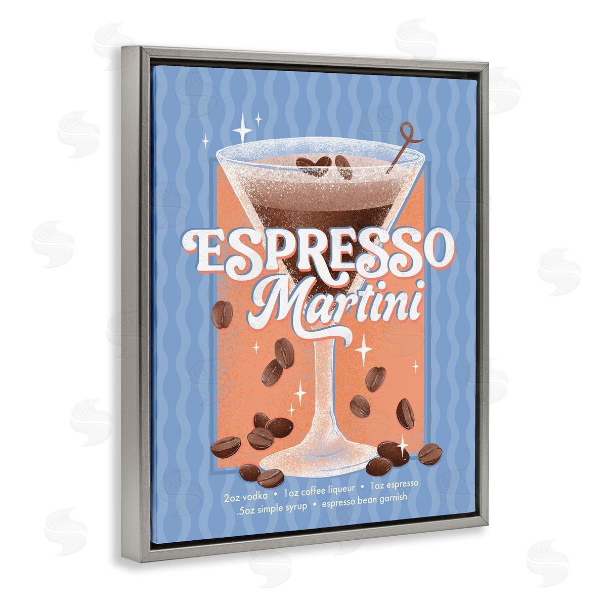 Courtney Morgenstern Retro Espresso Martini & Recipe Canvas Wall Art Print