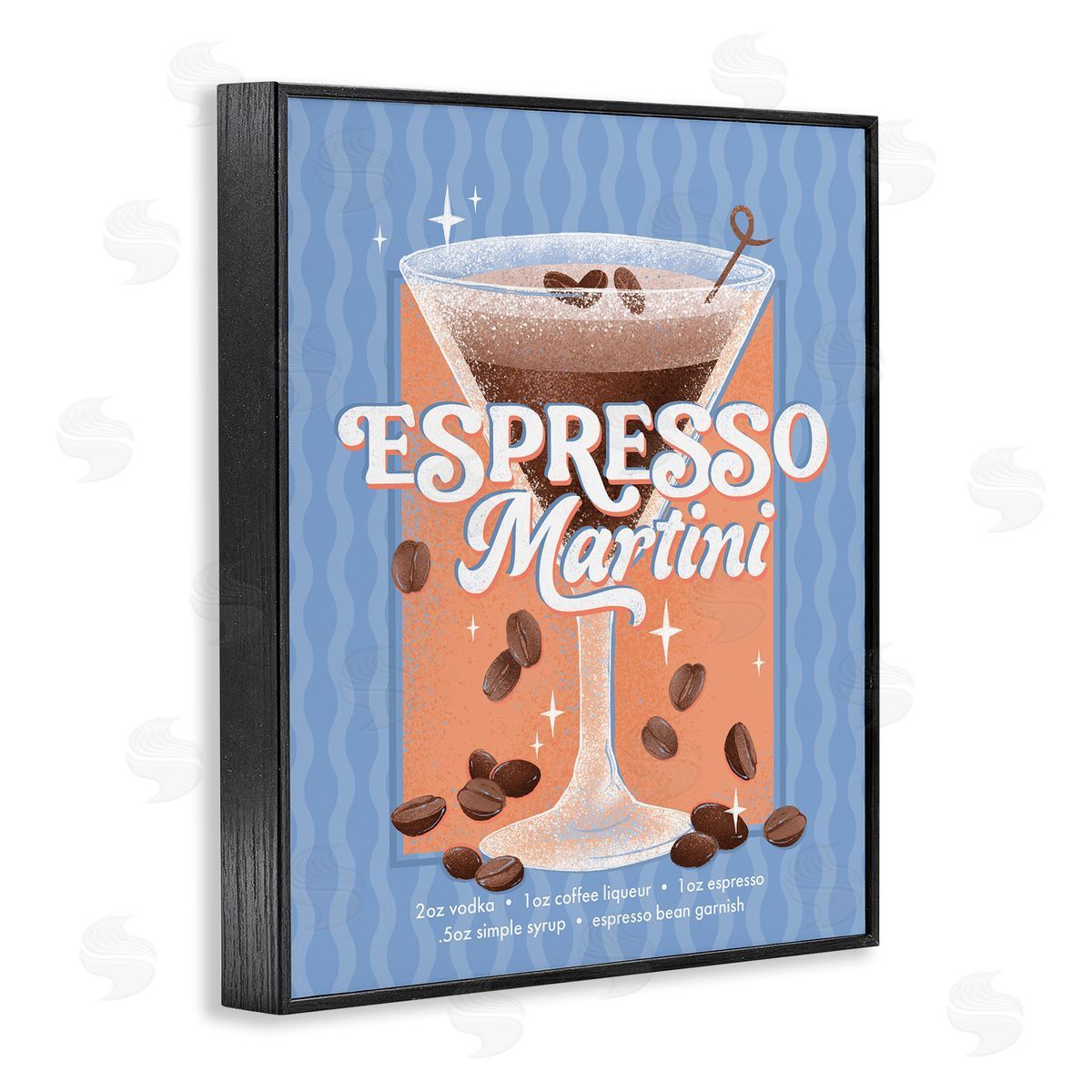 Courtney Morgenstern Retro Espresso Martini & Recipe Canvas Wall Art Print