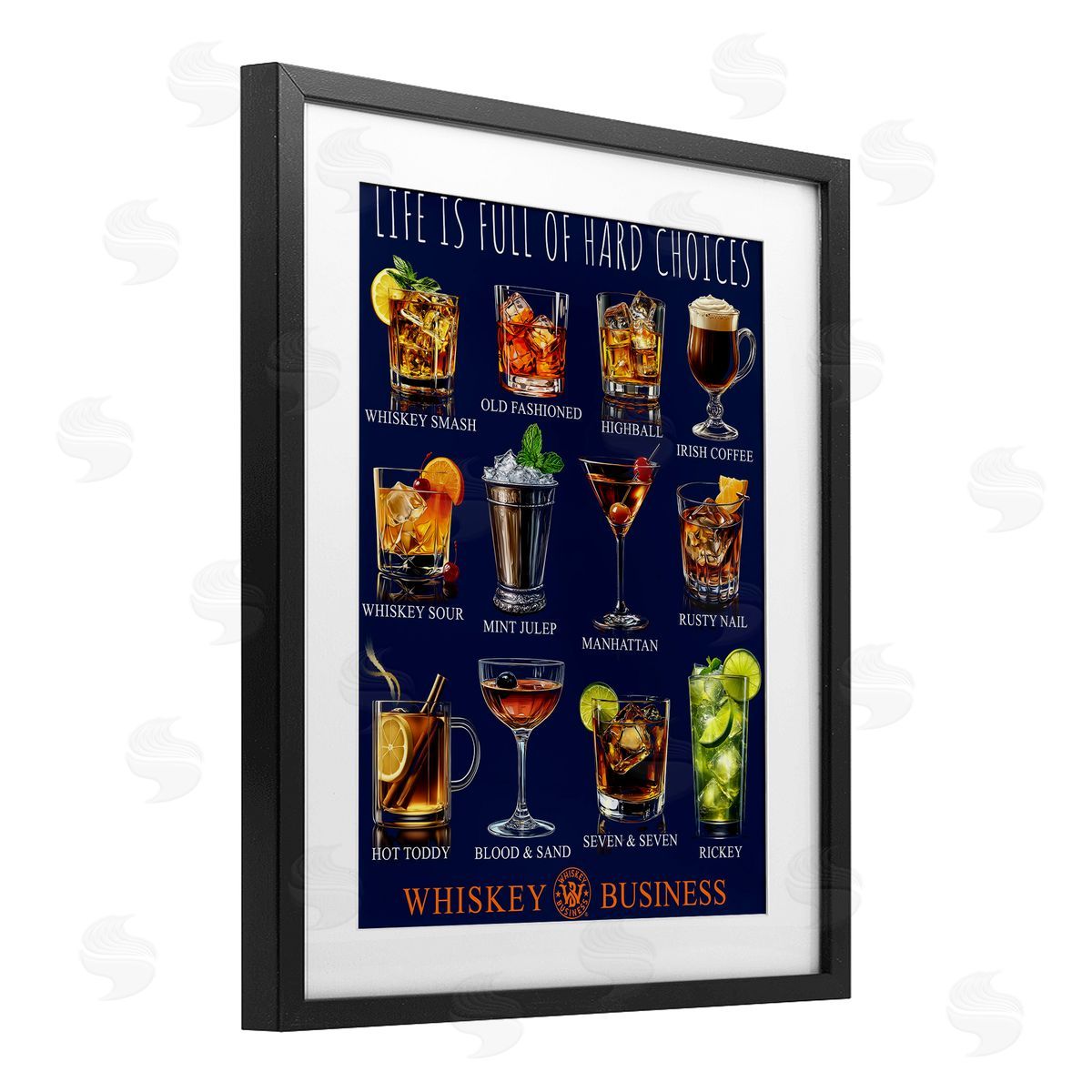 Jim Baldwin Whiskey Hard Choices Canvas Wall Art Print