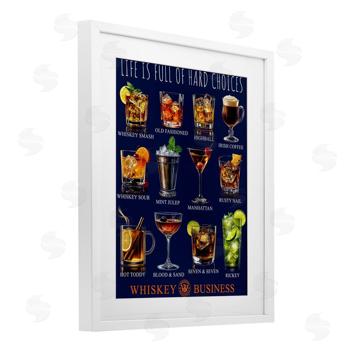 Jim Baldwin Whiskey Hard Choices Canvas Wall Art Print