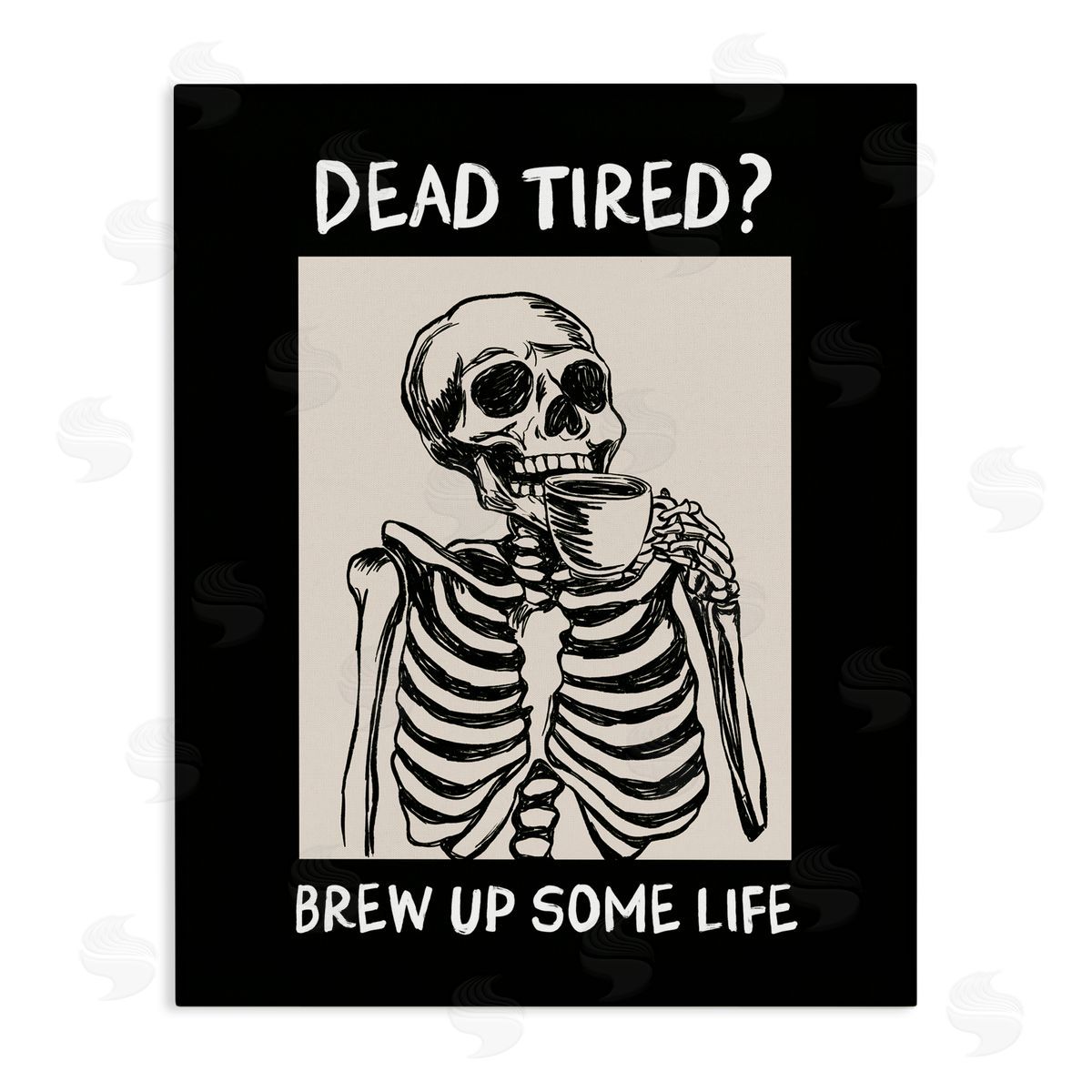 JJ Design House LLC Brew Up Life Coffee Canvas Wall Art Print