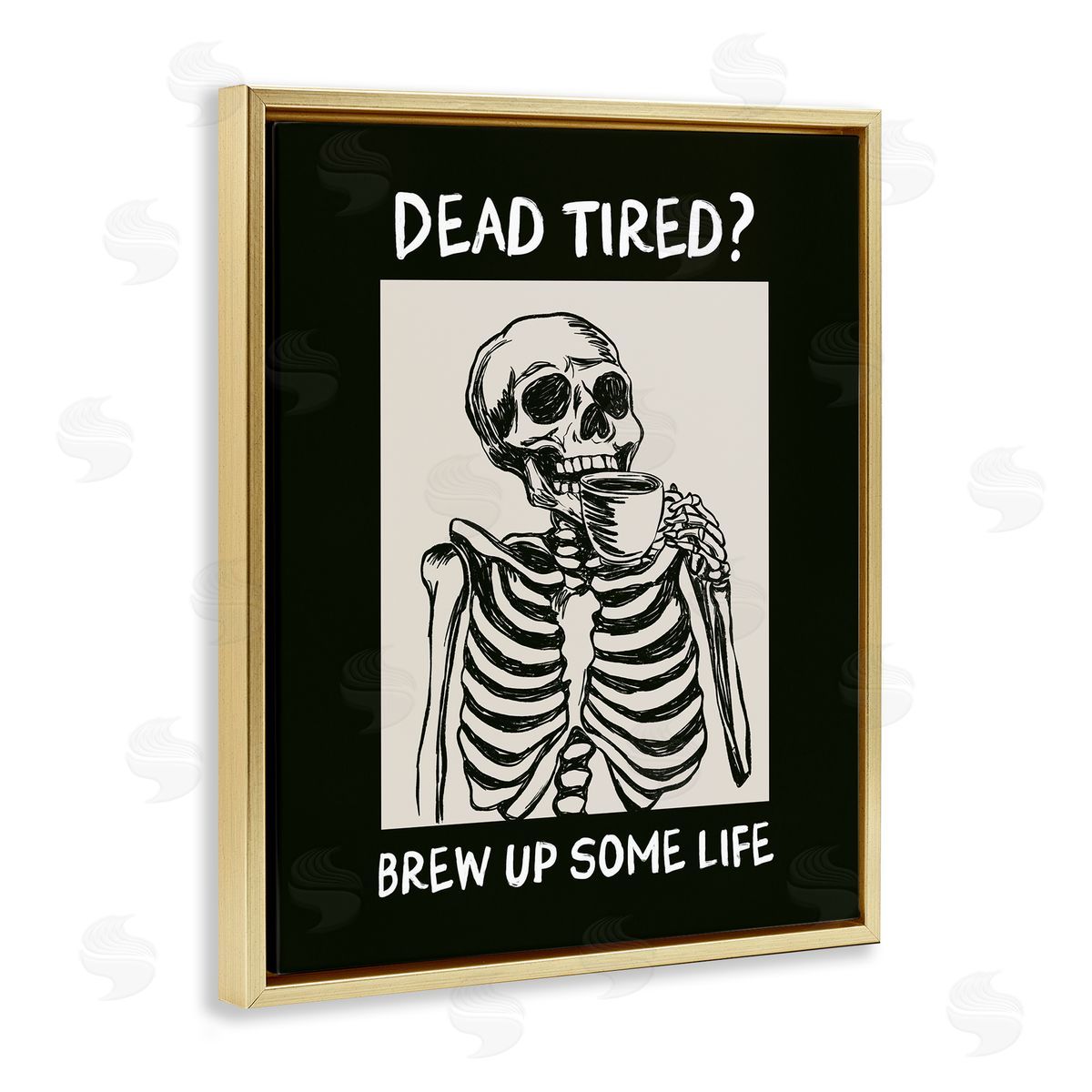 JJ Design House LLC Brew Up Life Coffee Canvas Wall Art Print