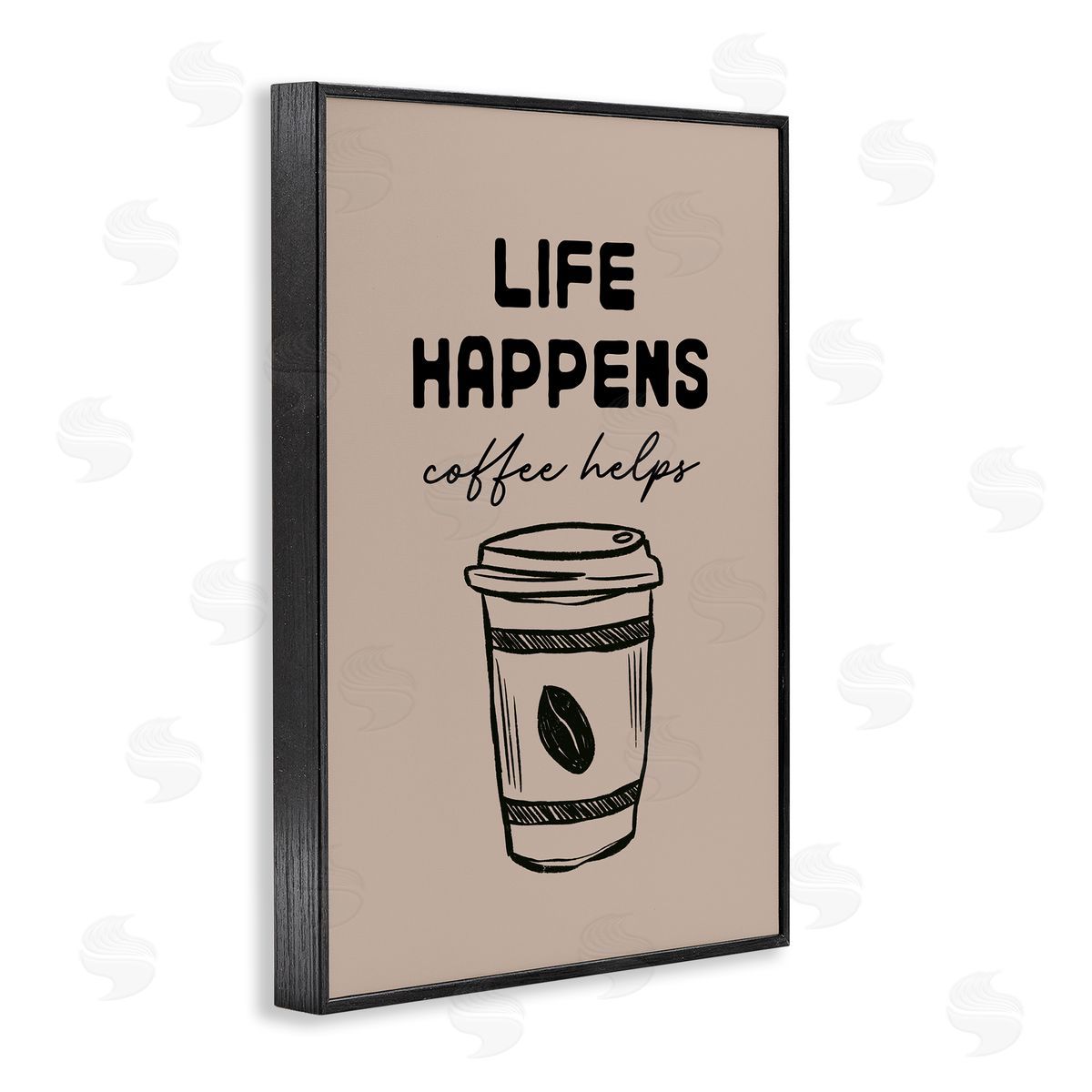 JJ Design House LLC Life Happens Coffee Helps Canvas Wall Art Print