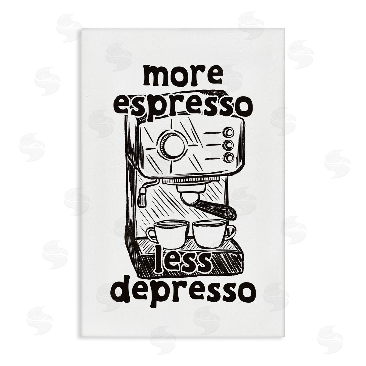 JJ Design House LLC More Espresso Less Depresso Canvas Wall Art Print