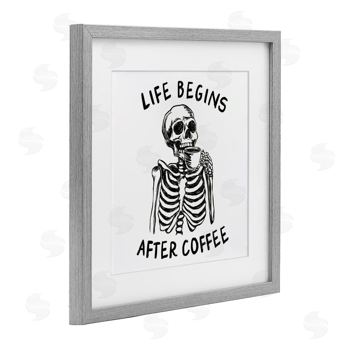 JJ Design House LLC Life Begins After Coffee Canvas Wall Art Print