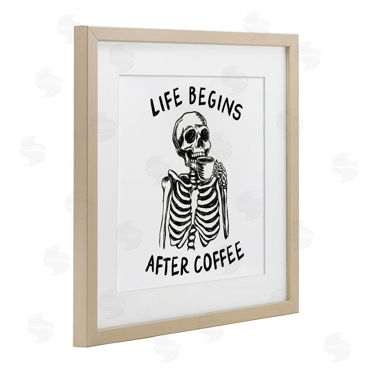 JJ Design House LLC Life Begins After Coffee Canvas Wall Art Print