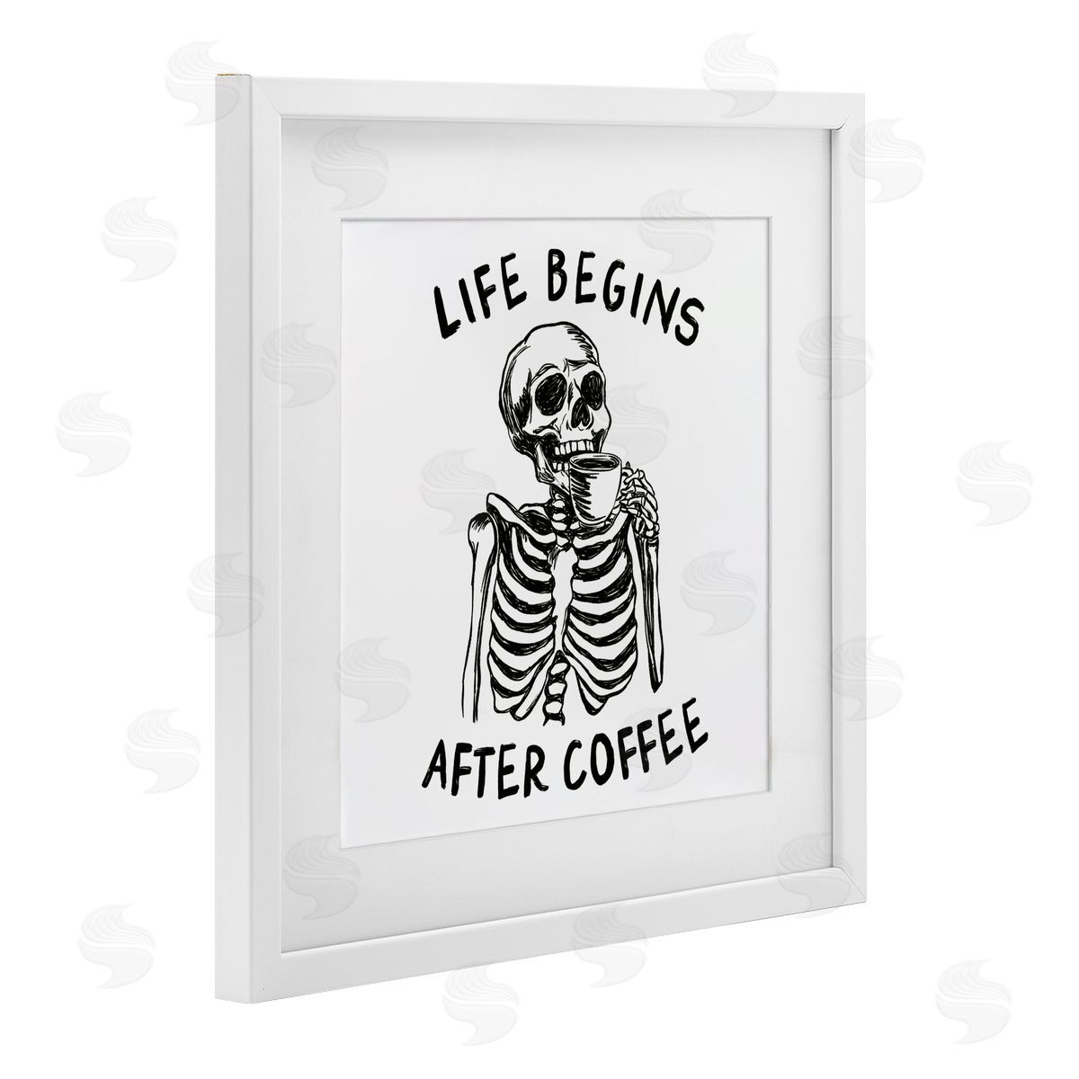 JJ Design House LLC Life Begins After Coffee Canvas Wall Art Print