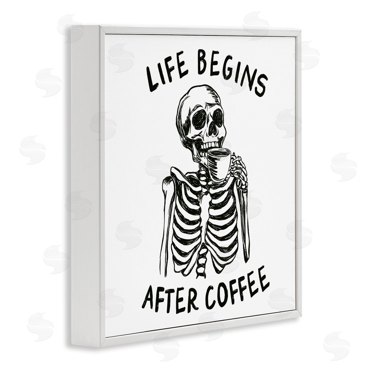 JJ Design House LLC Life Begins After Coffee Canvas Wall Art Print