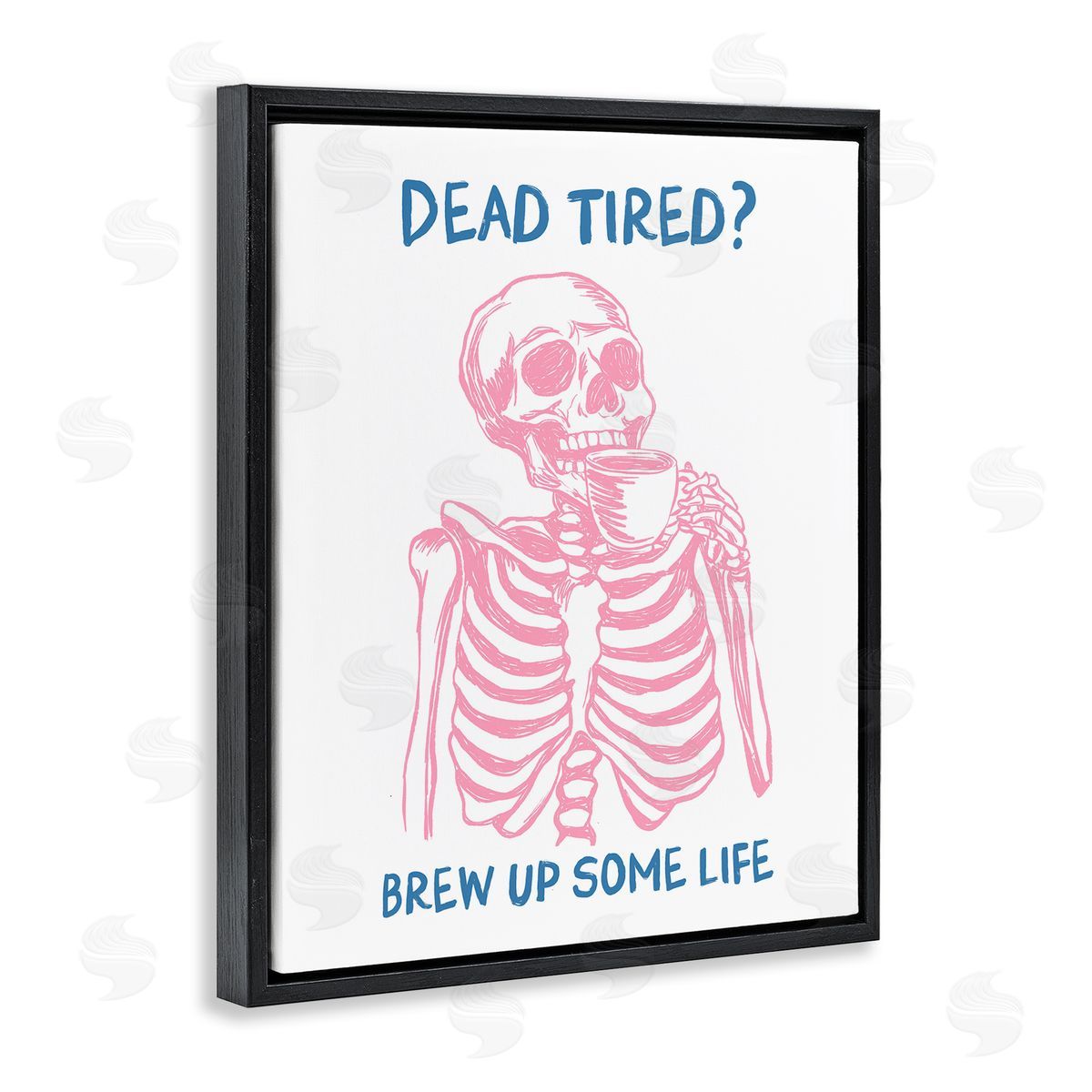 JJ Design House LLC Brew Up Life Skeleton Canvas Wall Art Print