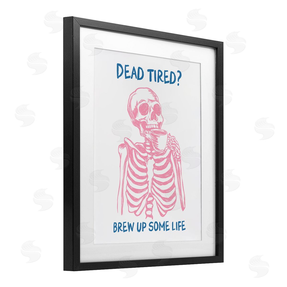 JJ Design House LLC Brew Up Life Skeleton Canvas Wall Art Print