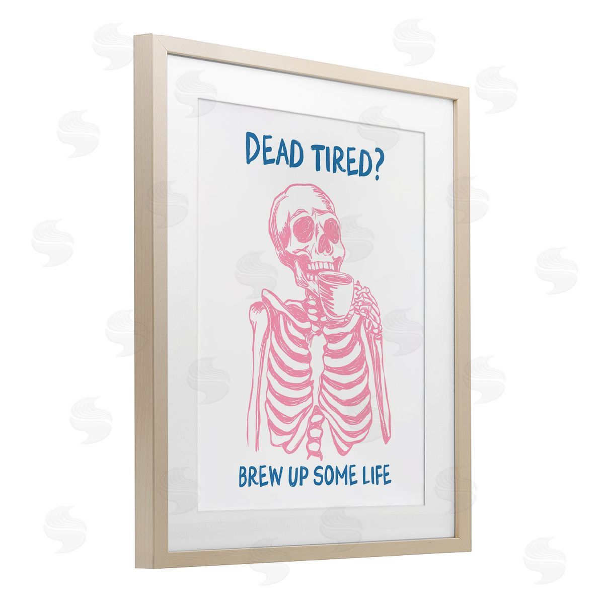 JJ Design House LLC Brew Up Life Skeleton Canvas Wall Art Print