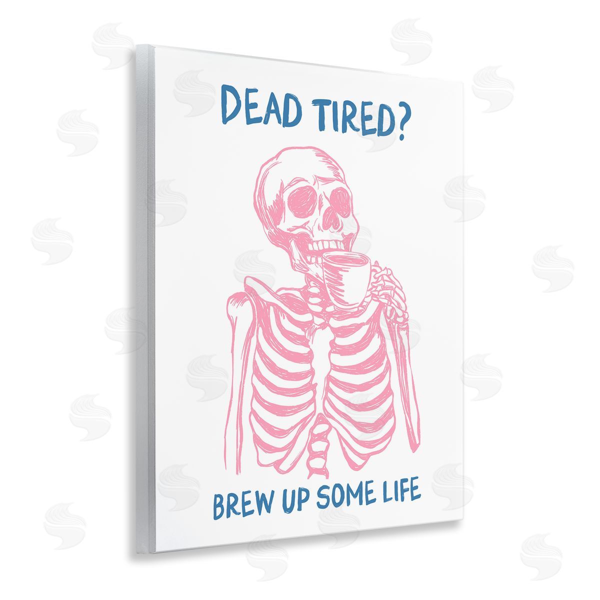 JJ Design House LLC Brew Up Life Skeleton Canvas Wall Art Print