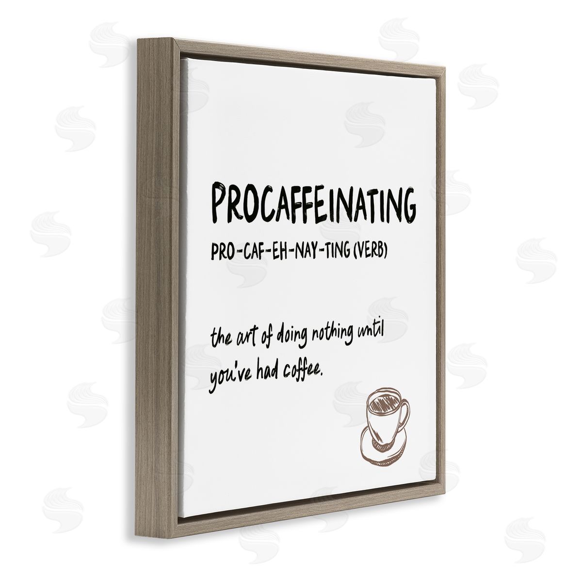 JJ Design House LLC Procaffeinating Coffee Definition Canvas Wall Art Print