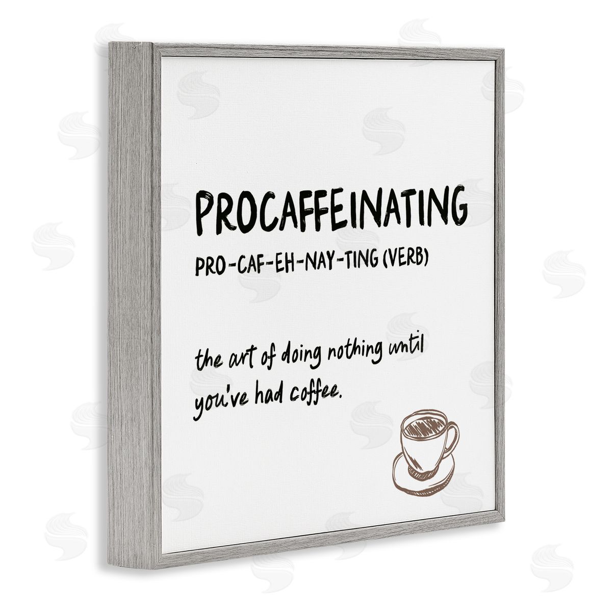 JJ Design House LLC Procaffeinating Coffee Definition Canvas Wall Art Print