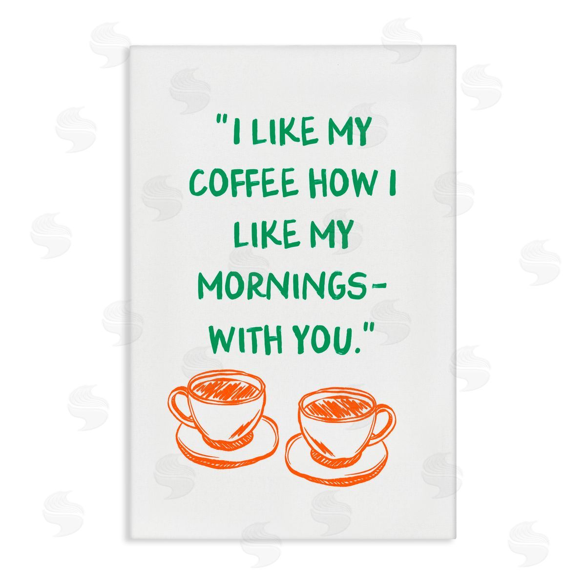JJ Design House LLC Like My Coffee With You Canvas Wall Art Print