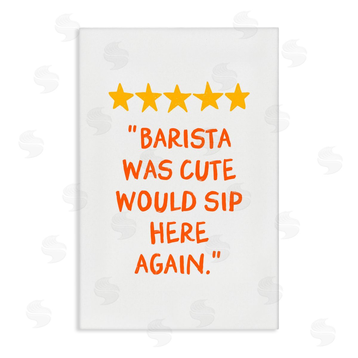 JJ Design House LLC Cute Barista Rating Review Canvas Wall Art Print