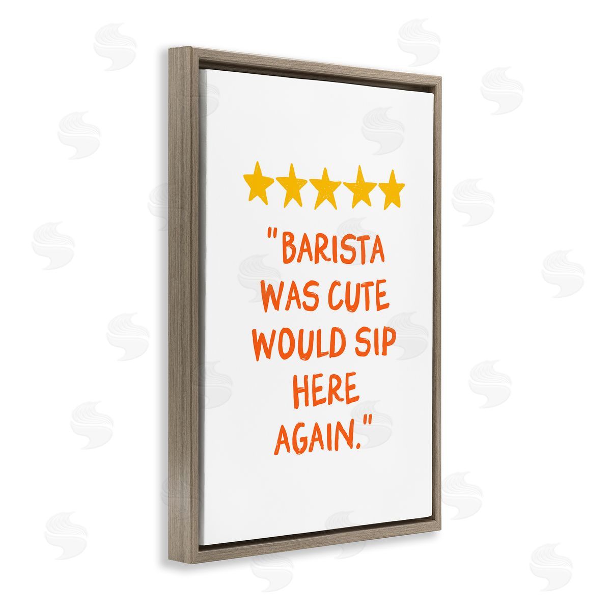 JJ Design House LLC Cute Barista Rating Review Canvas Wall Art Print