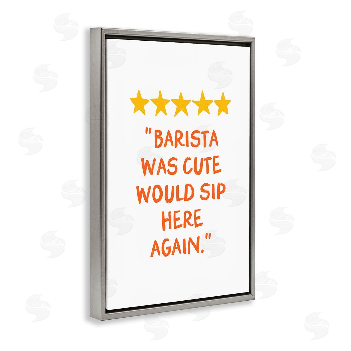 JJ Design House LLC Cute Barista Rating Review Canvas Wall Art Print