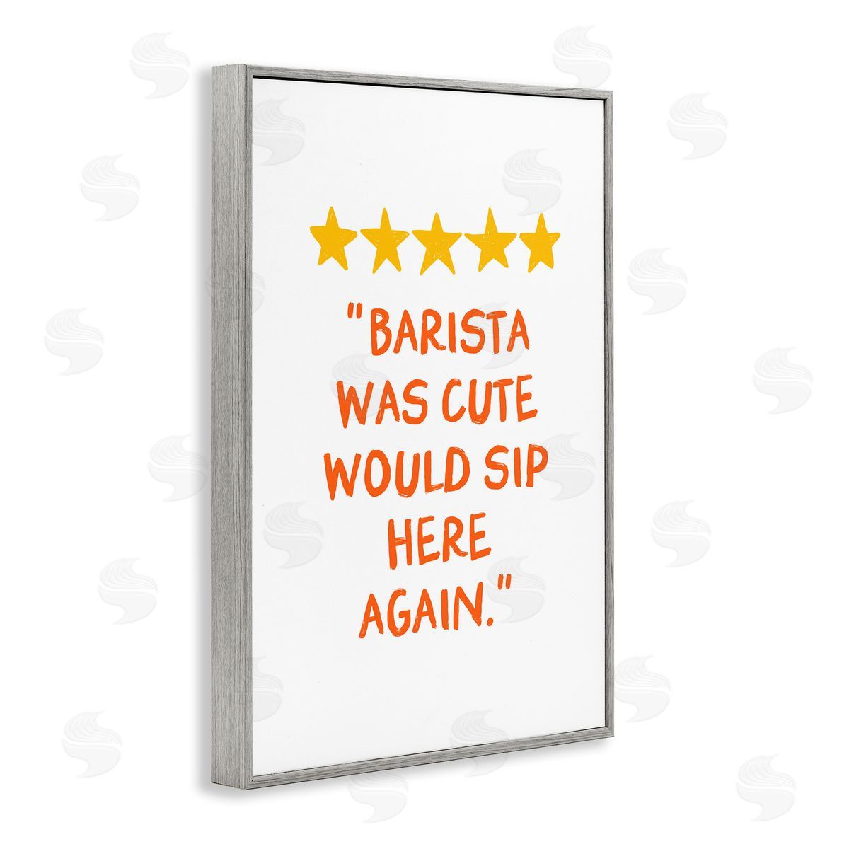 JJ Design House LLC Cute Barista Rating Review Canvas Wall Art Print