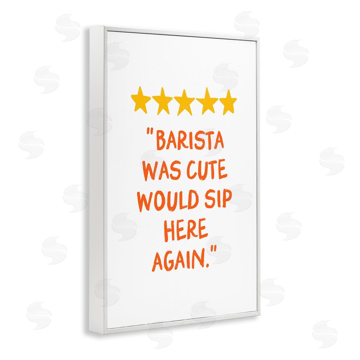 JJ Design House LLC Cute Barista Rating Review Canvas Wall Art Print