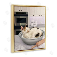 Mehu Art | Sleepy Cat in Mixing Bowl