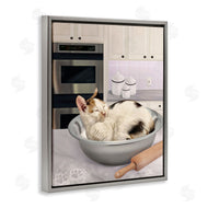 Mehu Art | Sleepy Cat in Mixing Bowl