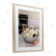 Mehu Art | Sleepy Cat in Mixing Bowl