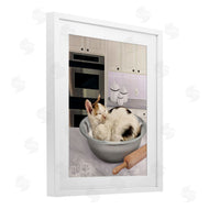 Mehu Art | Sleepy Cat in Mixing Bowl