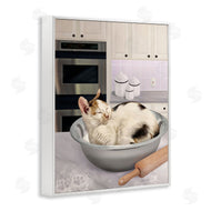 Mehu Art | Sleepy Cat in Mixing Bowl
