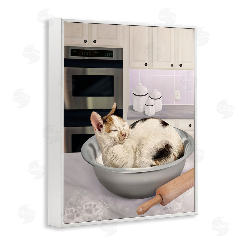 Mehu Art | Sleepy Cat in Mixing Bowl