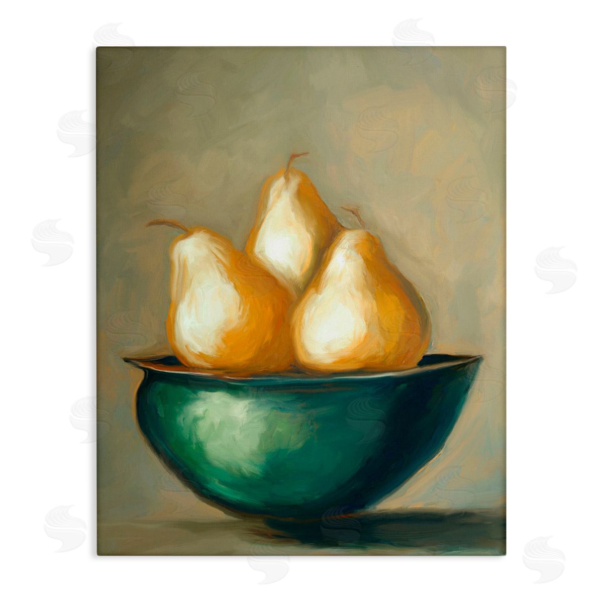 Ramona Murdock The Golden Pears Bowl Canvas Wall Art Print