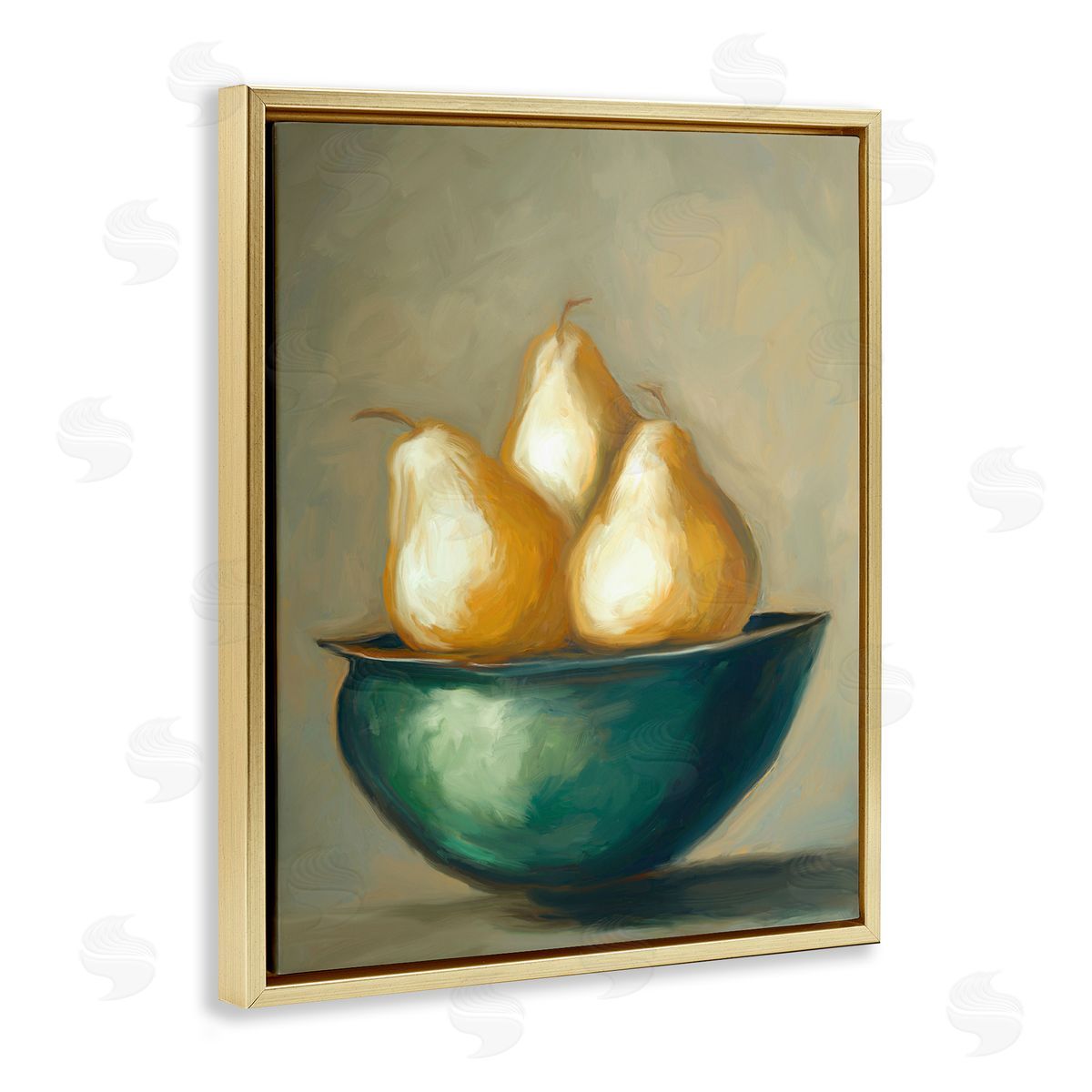 Ramona Murdock The Golden Pears Bowl Canvas Wall Art Print